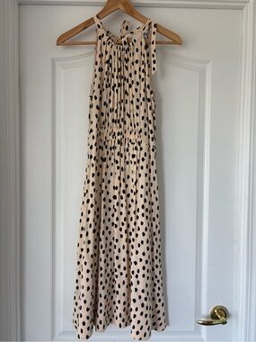 kate spade Ivory Polka Dot Halter Midi Dress
